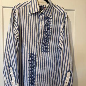 robert graham english laundry men's button down xl like new